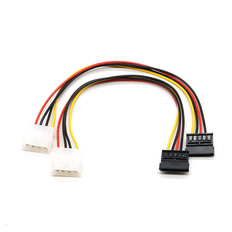 Molex 5.08 sata केबल कम्प्यूटर हार्ड डिस्क केबल 18AWG 500mm